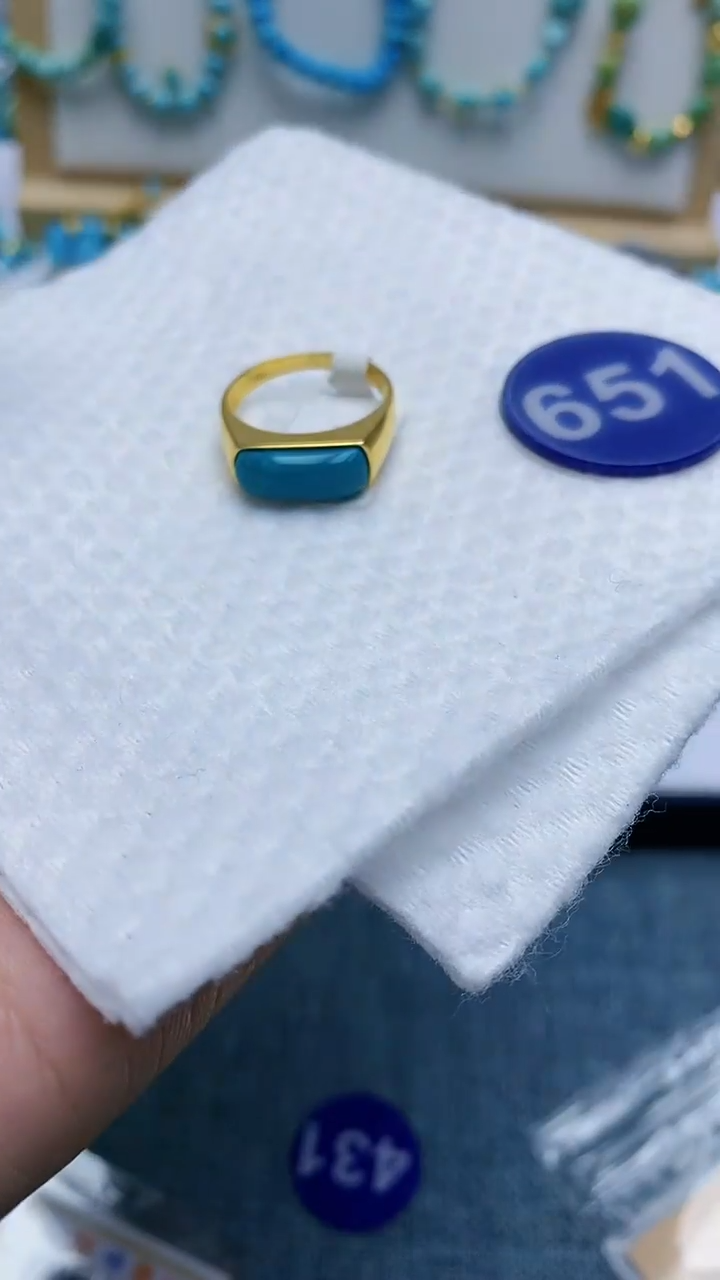 【闪购商品】绿松石戒指18K金镶嵌651