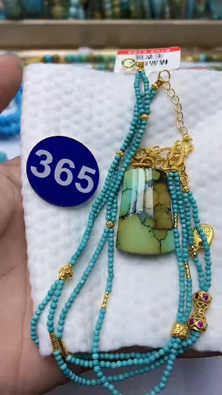 【闪购商品】绿松石项链银S925镶嵌365