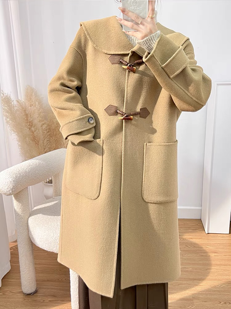 大衣外套时尚长款毛呢