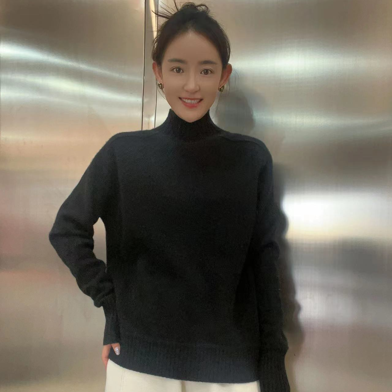 【高端品质】25秋冬松弛感百搭女士羊绒半高领加厚羊绒衫RLW22-034