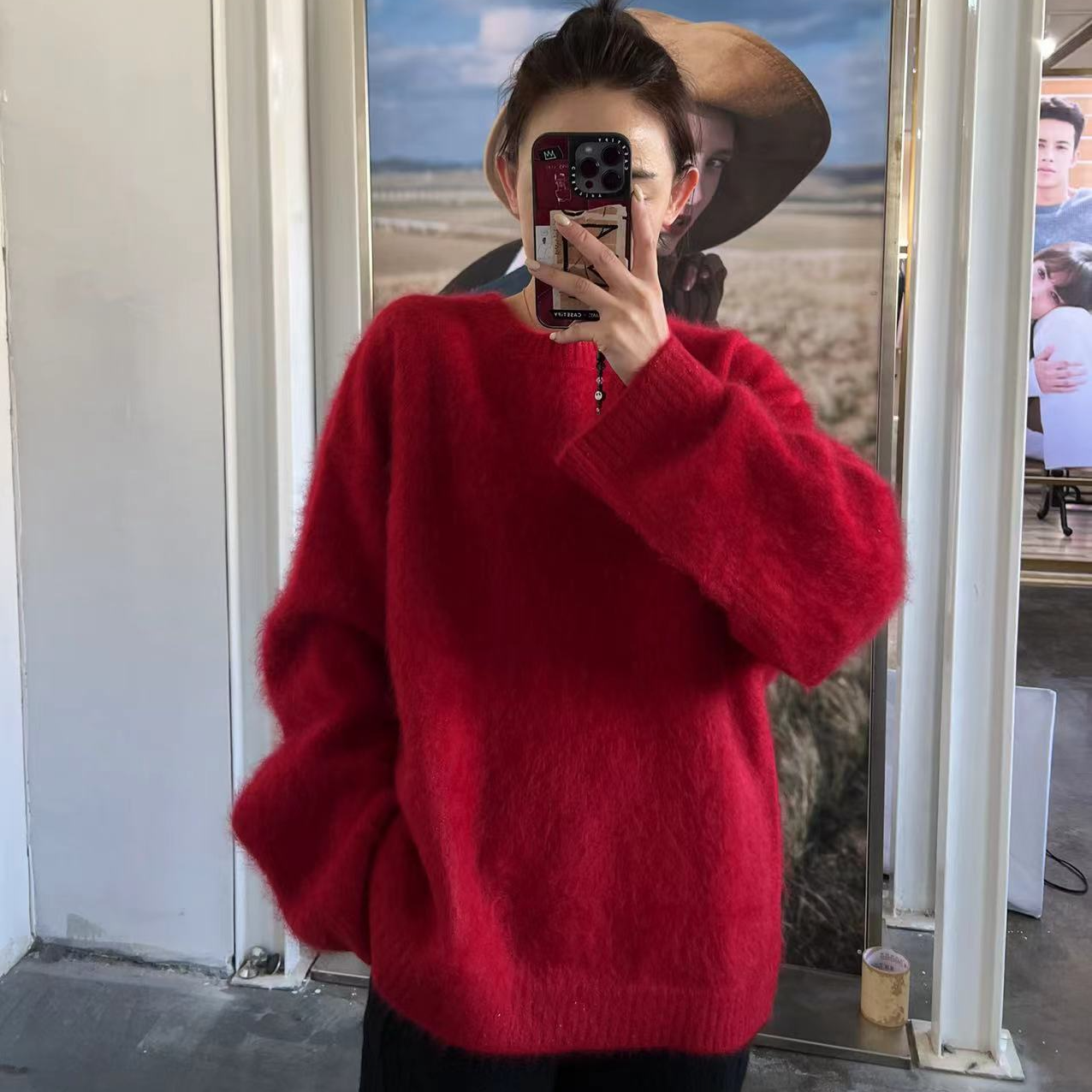 24新款【拉绒】女款圆领网红百搭时尚休闲长袖拉毛套头衫JHL-23769