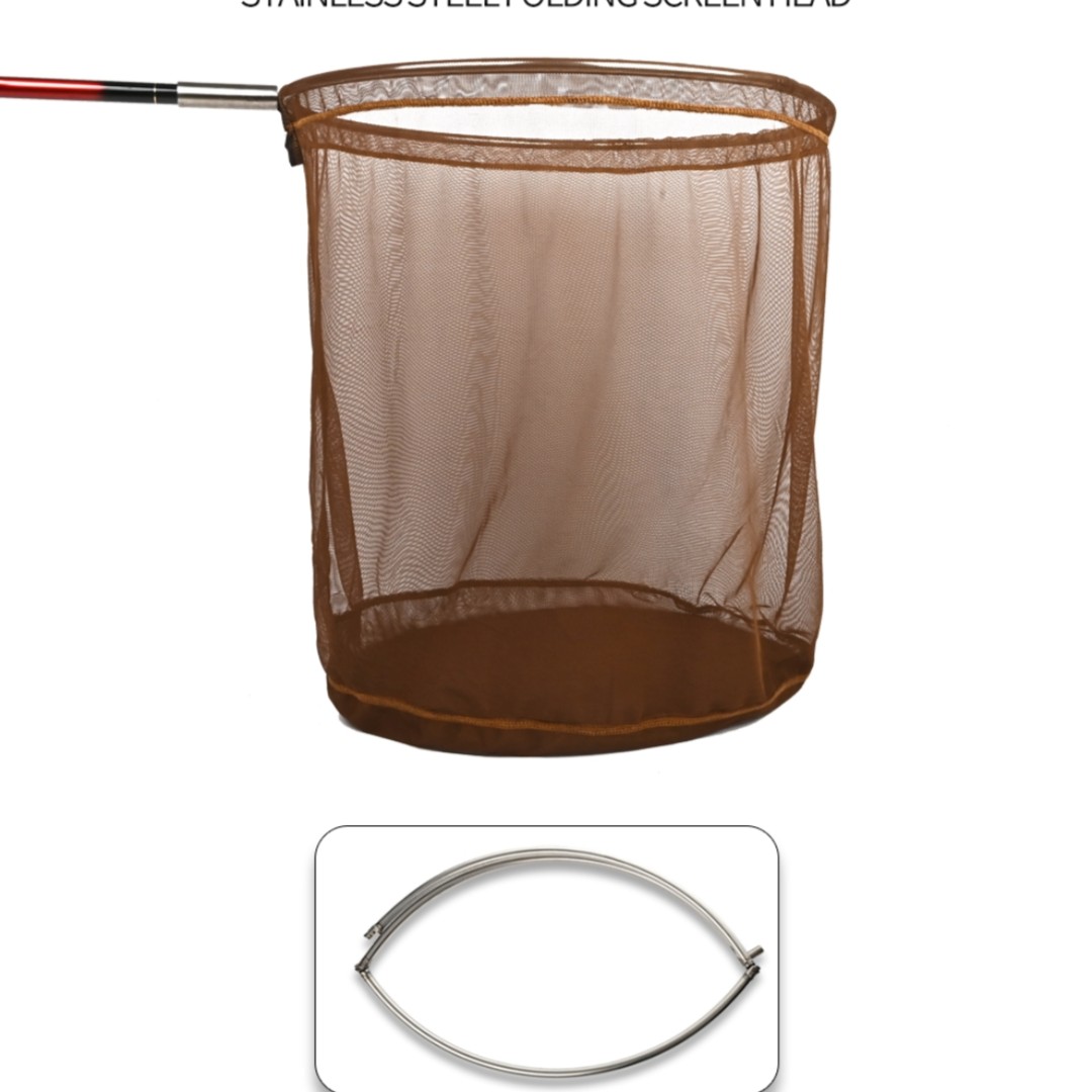 小崔钓大物新款大物网布网圏  不锈钢网圏便捷可折叠大抄网