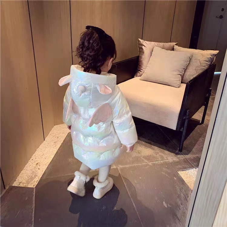 秋冬款洋气棉服外套韩版冬季大童保暖中长款连帽T