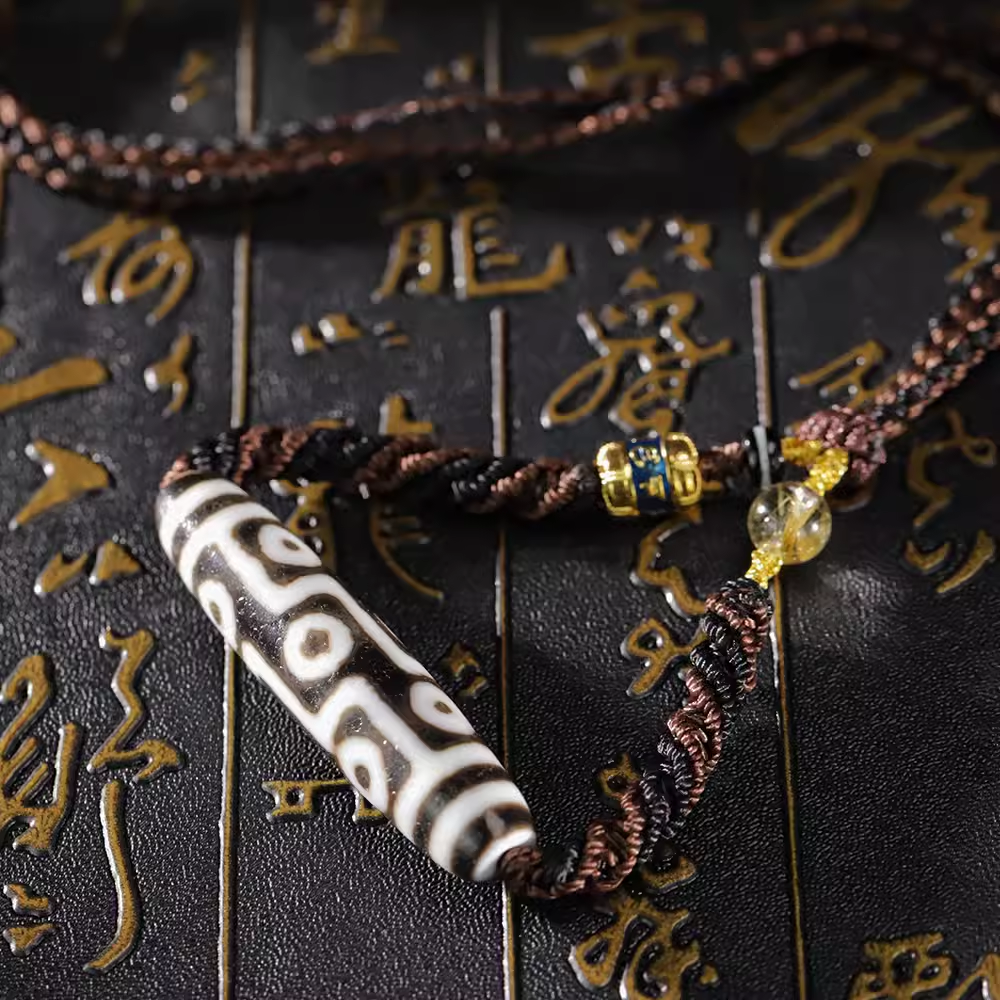 壹加|万福九眼18K横版项链