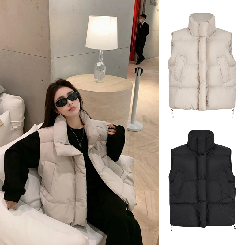 Moses Queen/魔西女王马甲女秋冬宽松外穿背心外套坎肩马夹女外搭