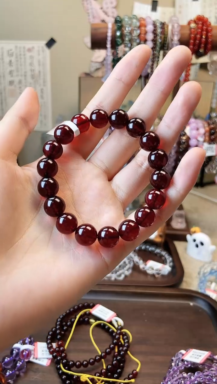 【闪购商品】血珀手链未镶嵌血珀10.5m