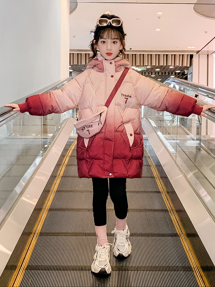 巴拉巴拉恩女童服新款洋气冬装儿童加厚棉衣女孩大童冬季棉袄外套