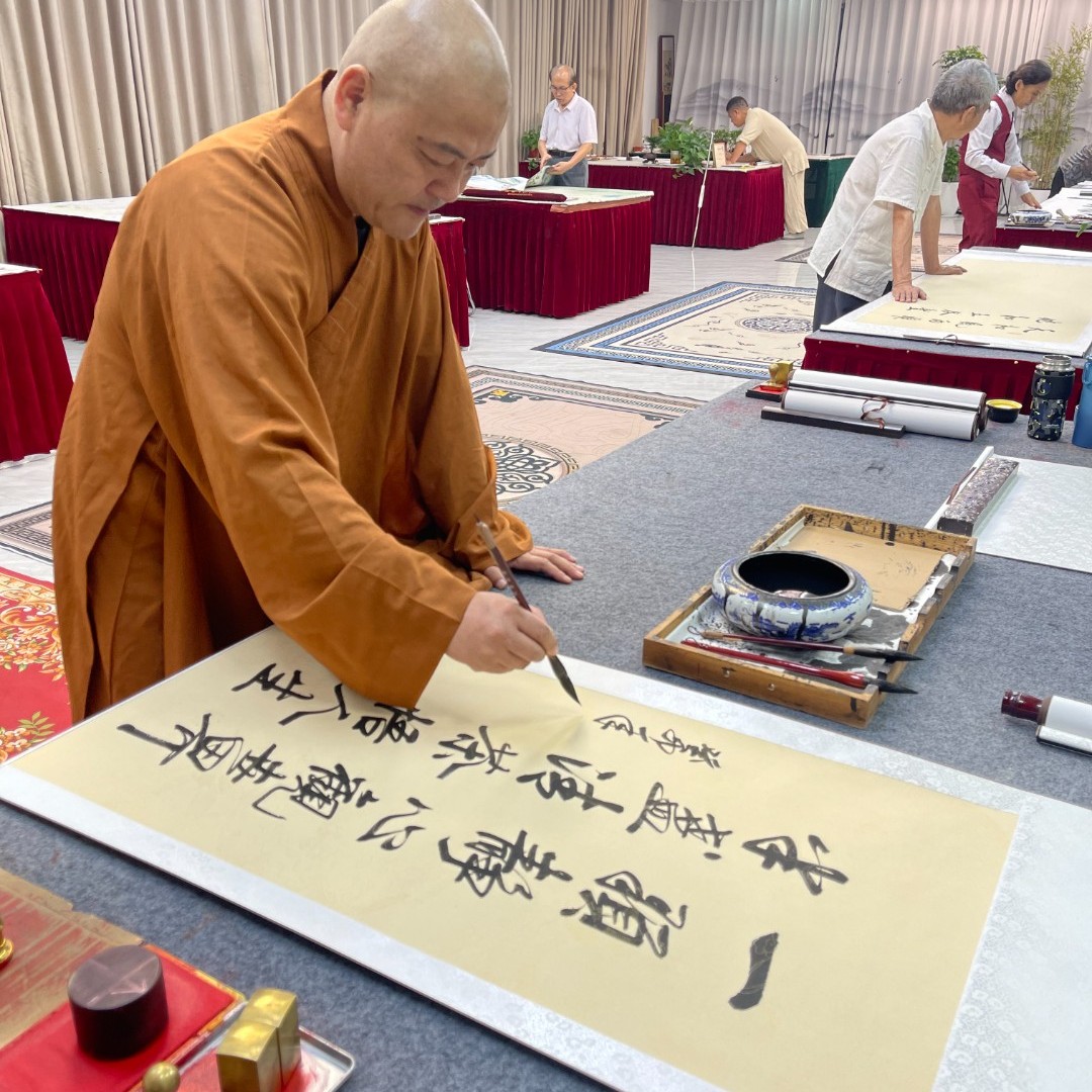 王广东真迹/一颗静心手写真迹字画书画艺术/古色竖幅
