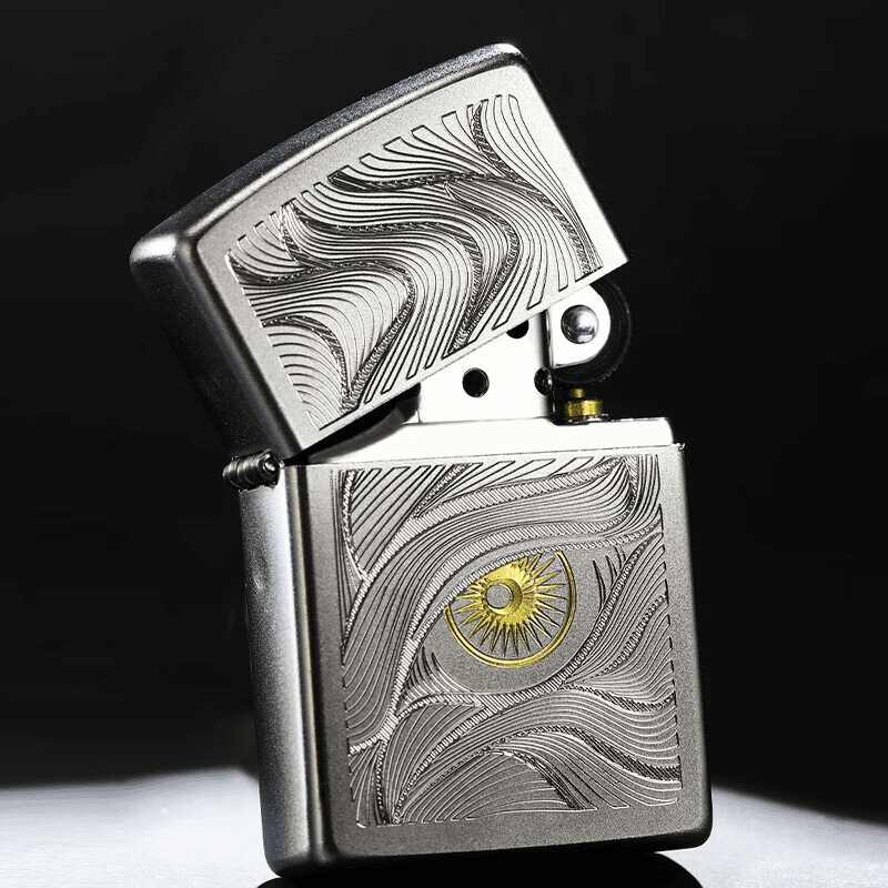 ZIPPO打火机缎纱镀铬秋水含睛芝宝正版防风煤油男士送礼