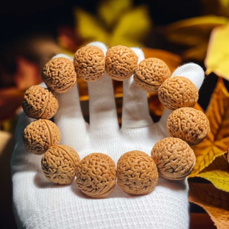 脑纹桃核手串 满天星麦穗脐纹 精挑细选颗颗饱满 骨质密度高