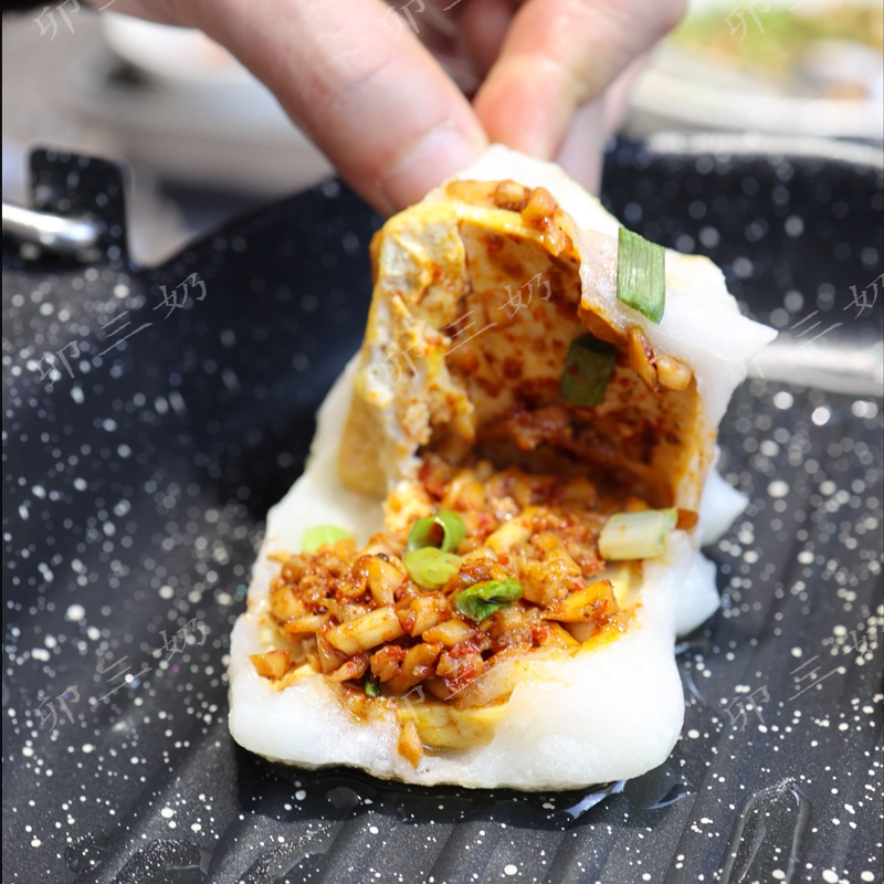 卯三奶糍粑豆干贵州大方烤炸折耳根肉末麻辣20片手工新鲜加工包邮