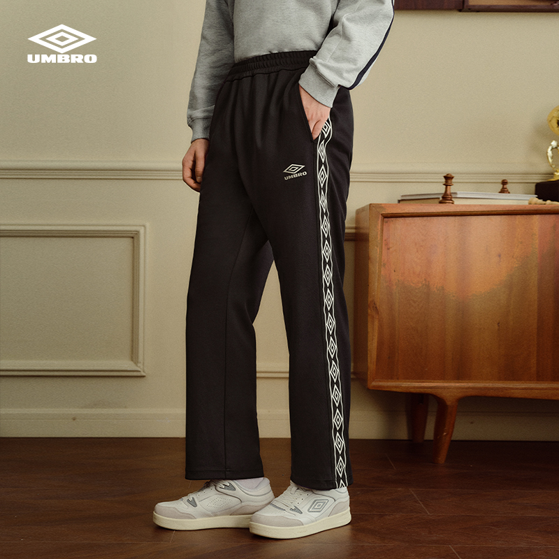 umbro茵宝六六大顺系列针织长裤新款串标休闲运动裤男U2124152324