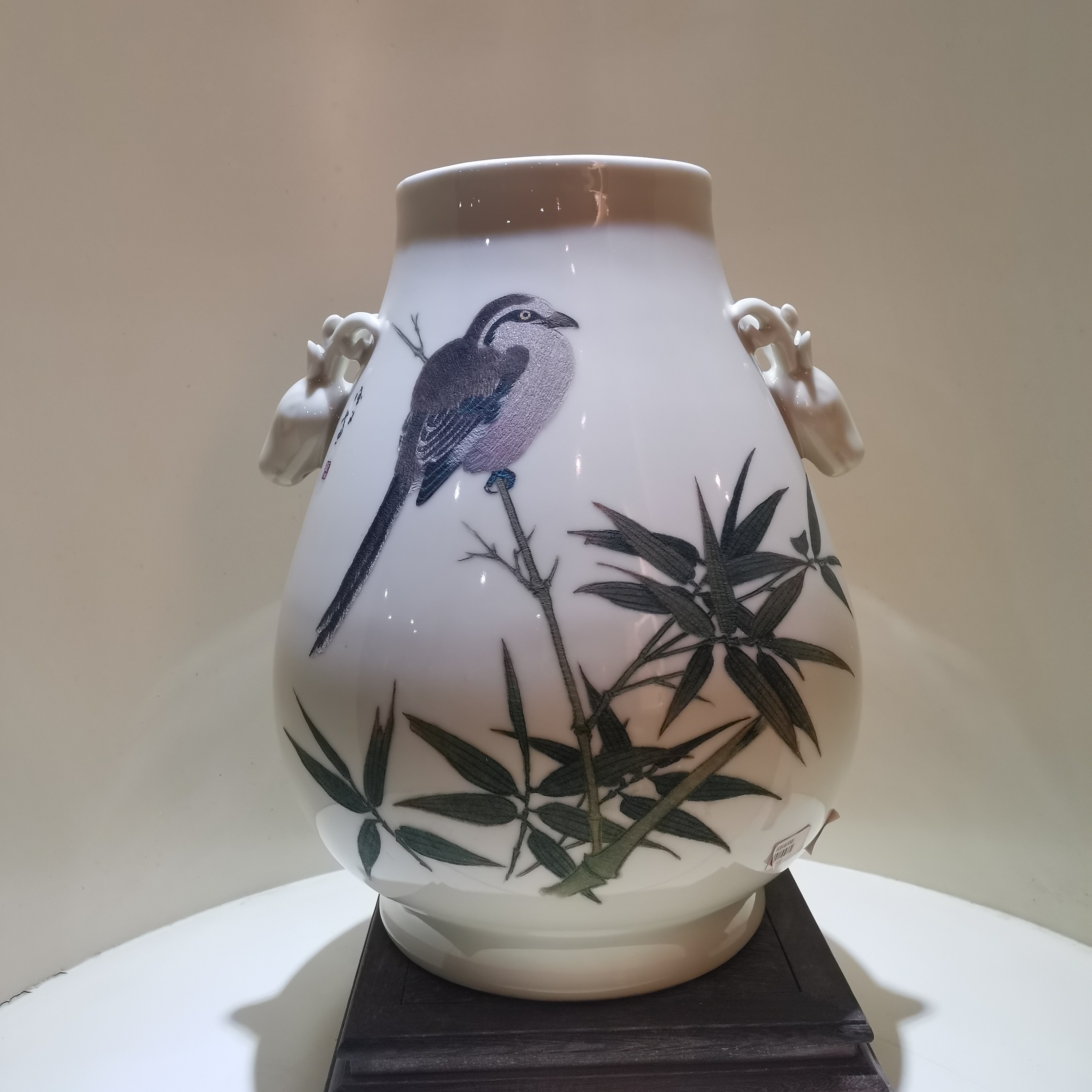 昆仑牌鲁青瓷刻瓷《枝头乐》中式精美360mm*320mm