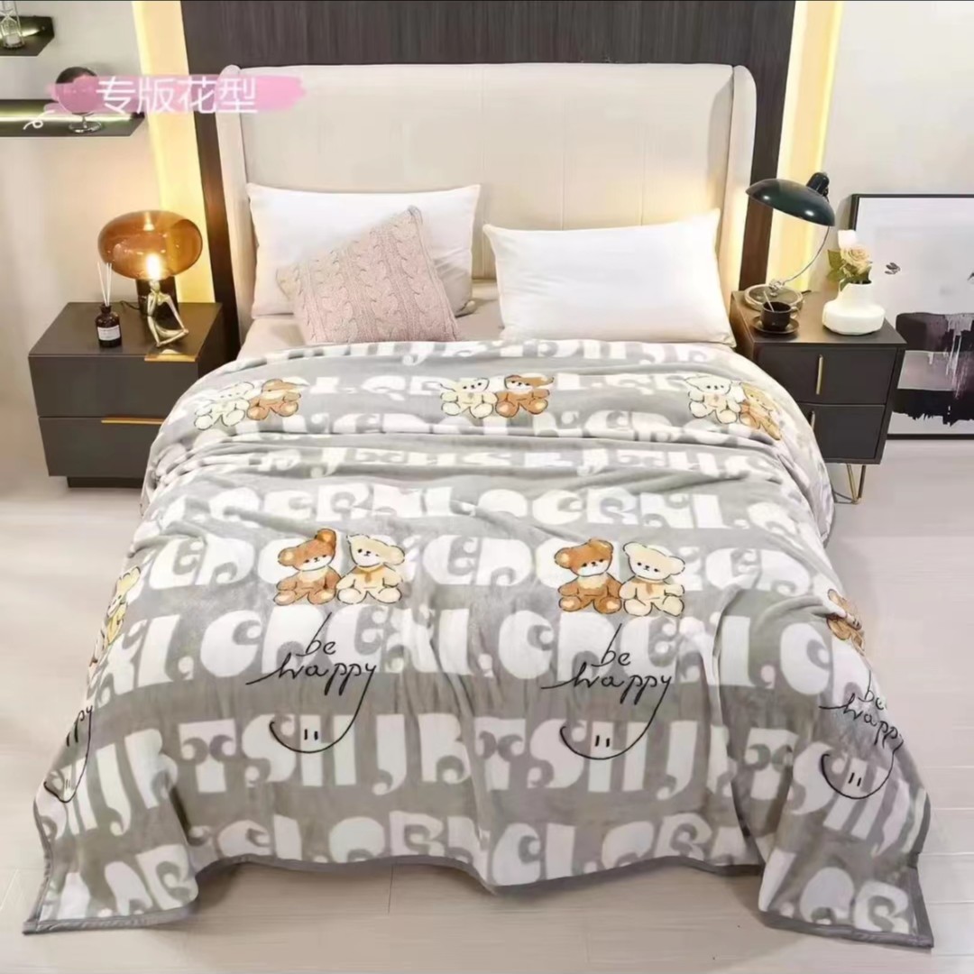 【1.5米×2米】牛奶绒珊瑚绒休闲盖毯毛毯子