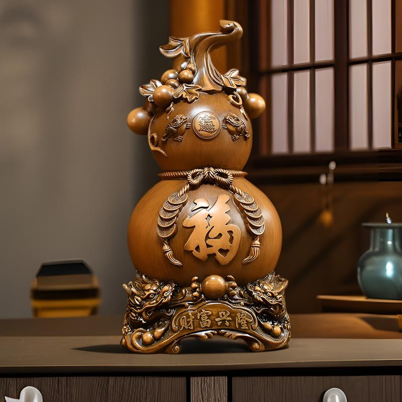 双龙葫芦高档摆件家居客厅玄关电视柜酒柜装饰品乔迁新居开业送礼