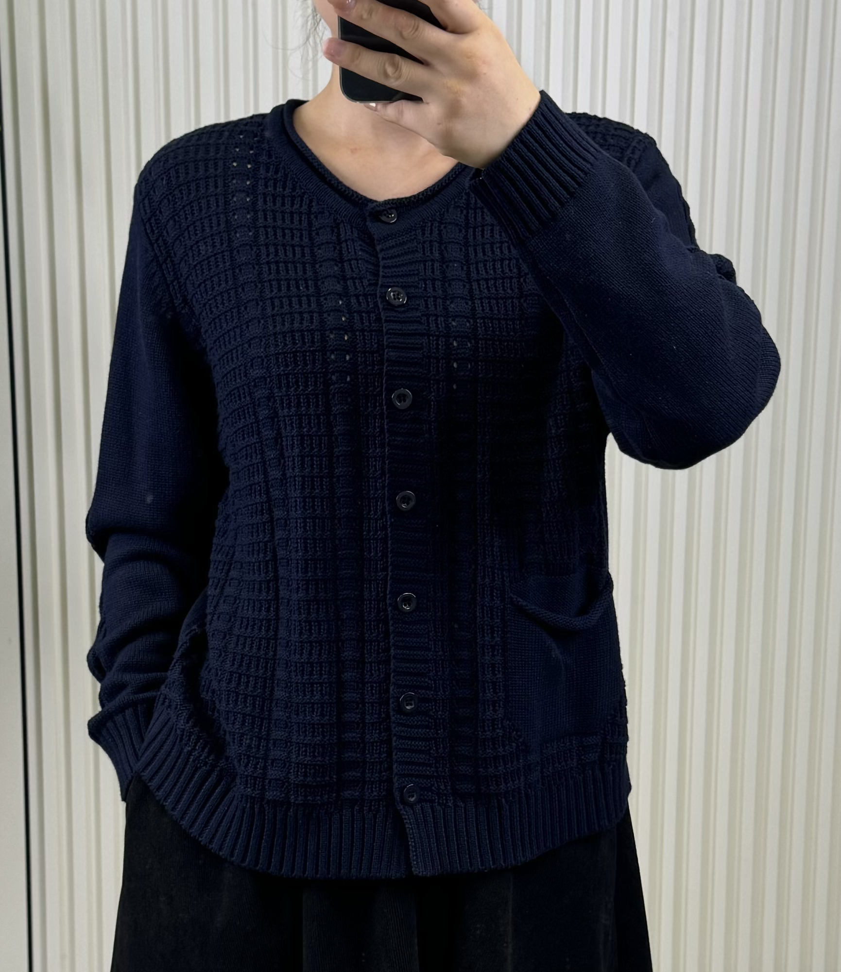 棉线圆领时尚百搭气质纯色外套开衫