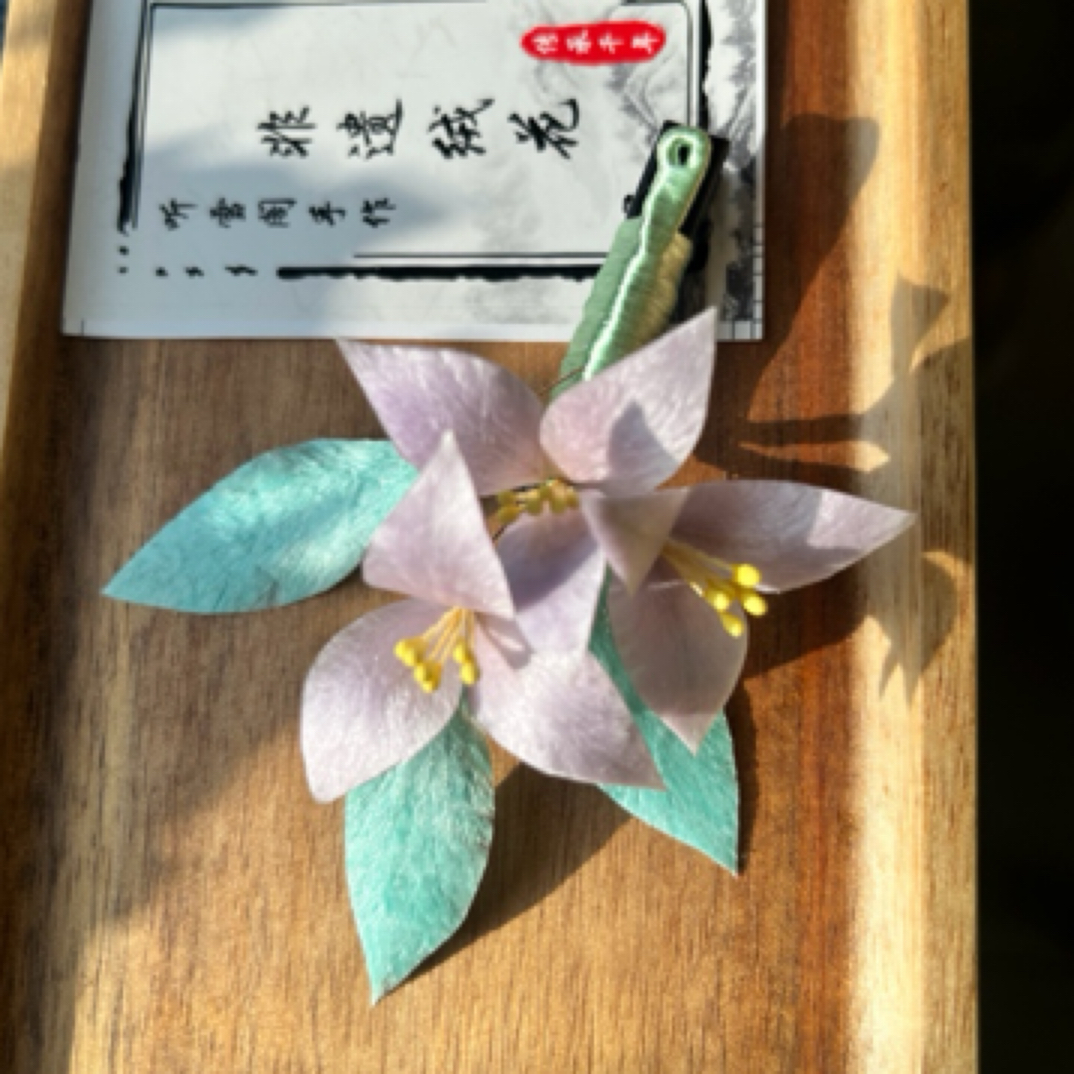 非遗绒花发夹古风饰品汉服新中式国风配饰