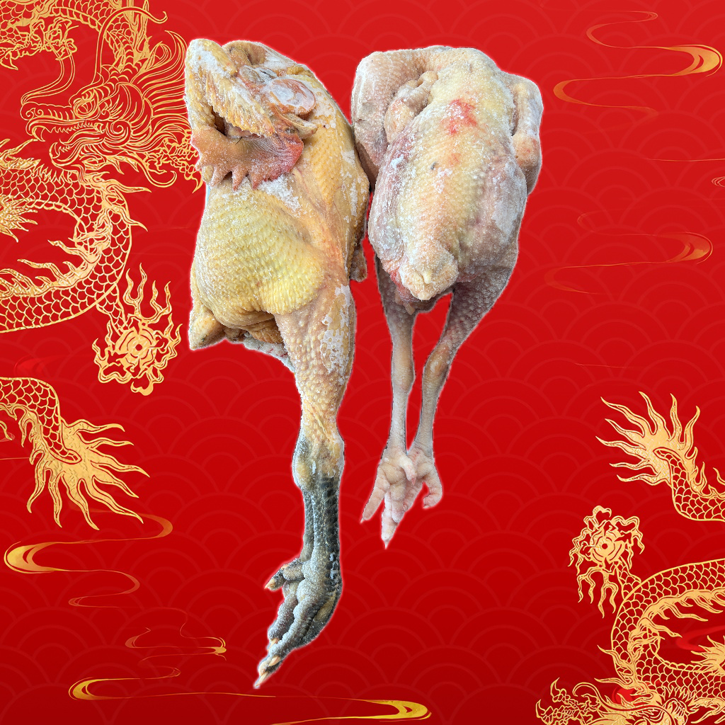 1只黑脚公鸡（4斤）+1只黄脚母鸡（3）