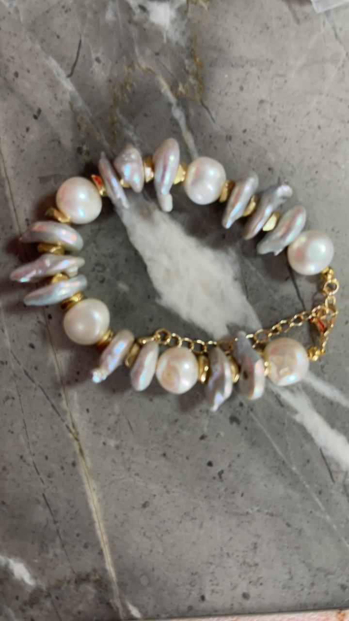 叠搭巴洛克设计款手链时尚配饰气质轻奢