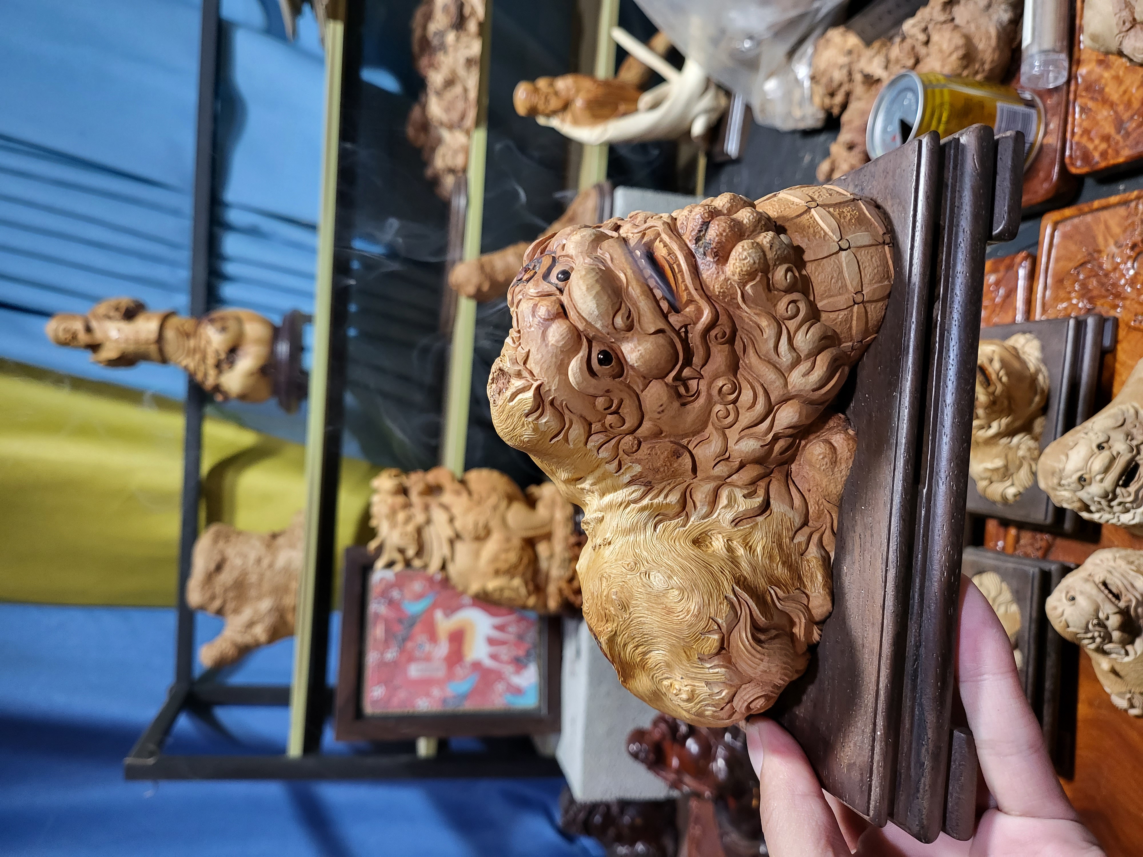 荔枝木随行香炉摆件