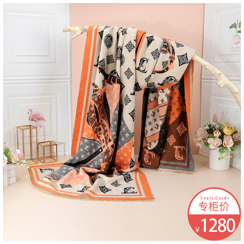 【当日发】路易卡迪 秋冬围巾雅丹风新年礼物礼盒新年穿搭