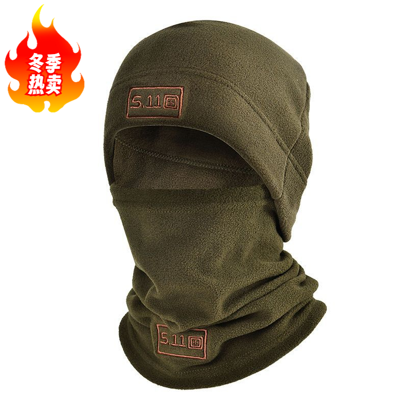 围脖战术抓加厚保暖防寒秋冬户外运动帽子套装绒帽骑行围脖男女用