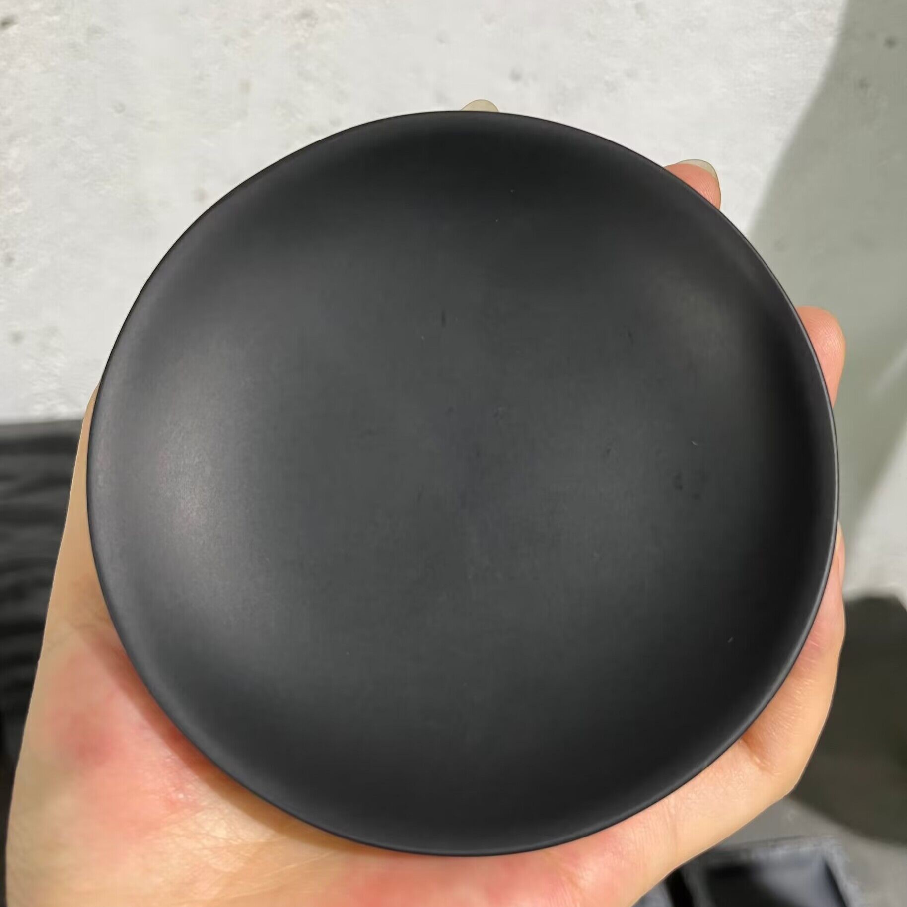 4寸歙砚龙潭坑原石料墨池砚10*10*1.8cm实用小楷储墨兜墨研磨墨海