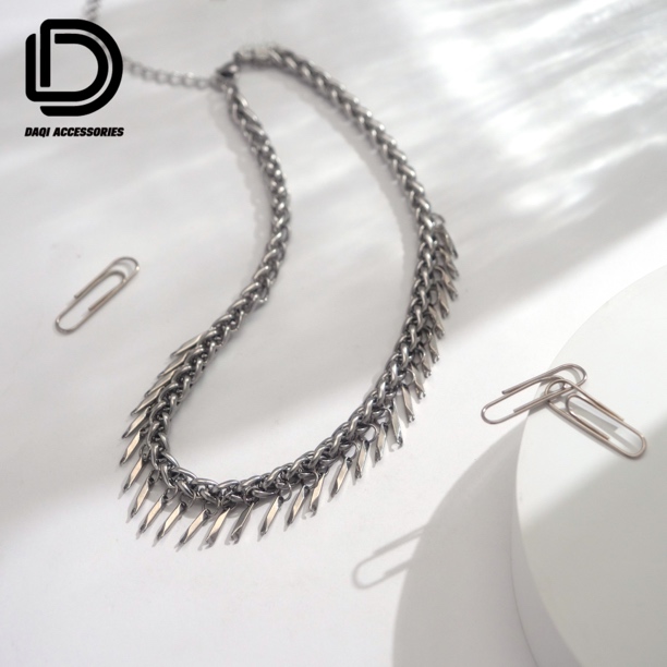 钛钢项链 03472大绮原创ins冷淡风金属流苏气质个性锁骨链