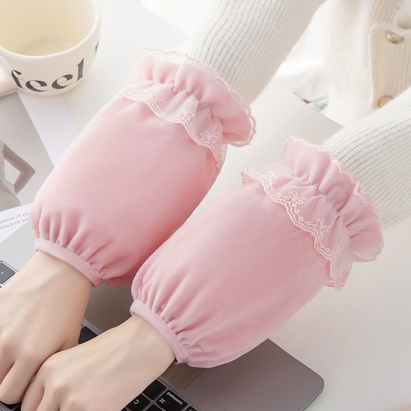 韩版袖套女纯色套袖护袖秋冬季成人短款学生手袖头办公防脏手袖