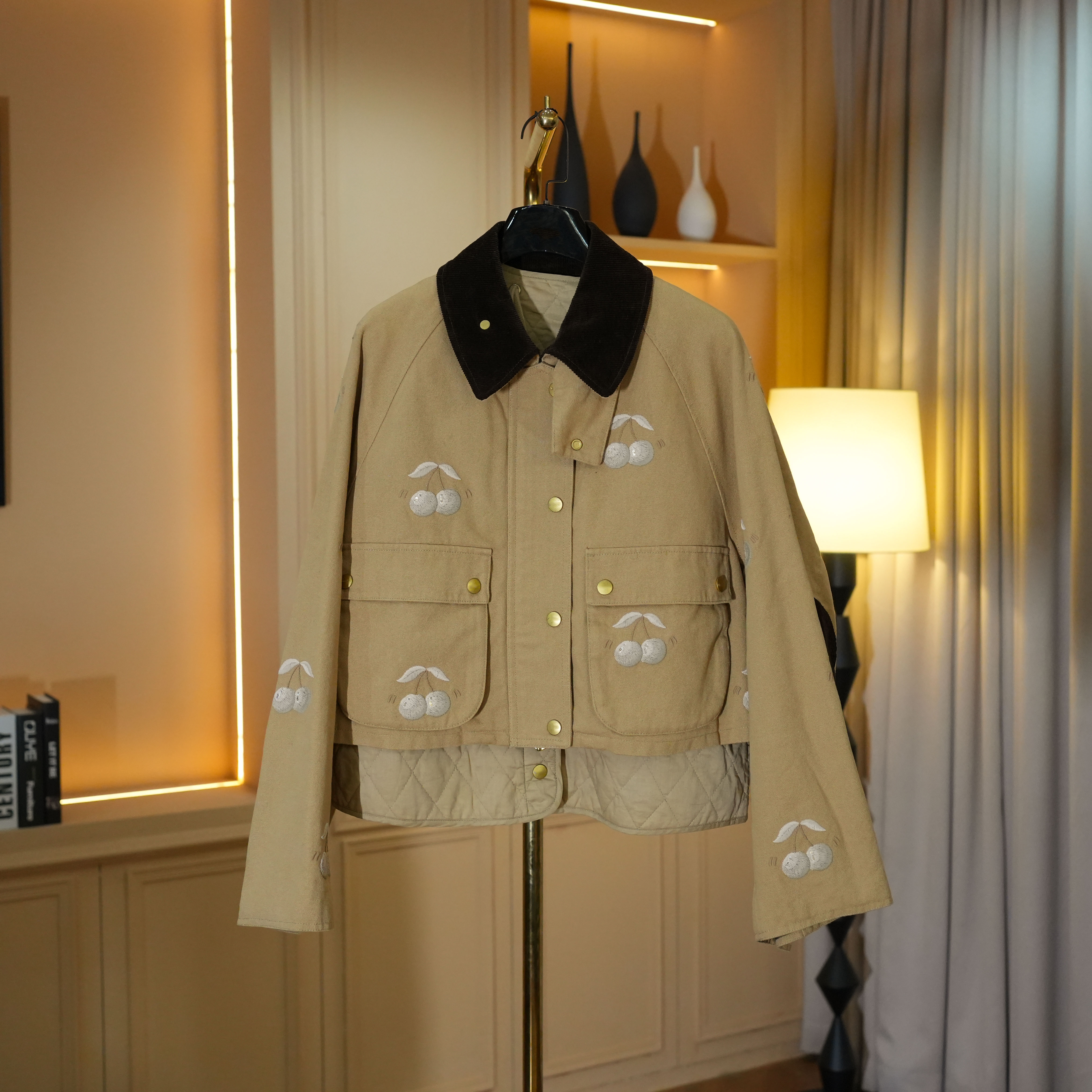 秋冬樱桃两件式工装时尚外套2410333