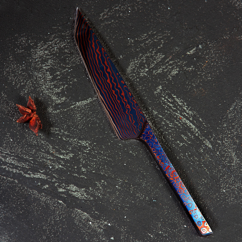 高碳钢烤蓝工艺无芯N80T 64hrc无柄设计日式鳗鱼锋利刀