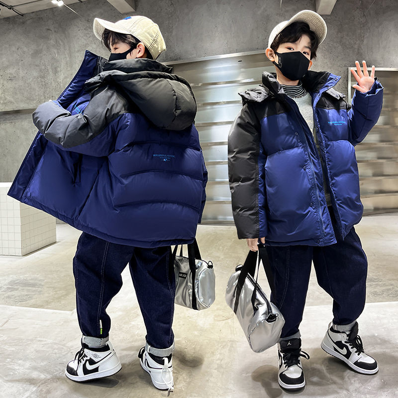 雪中飞男童羽绒服冬季2023新款加厚中大童保暖外套儿童羽绒洋气炸