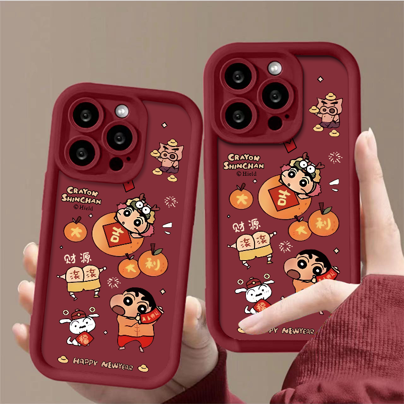 苹果15Pro/14/13Pro全包大吉大利小新iPhone12Pro/11手机壳可爱软