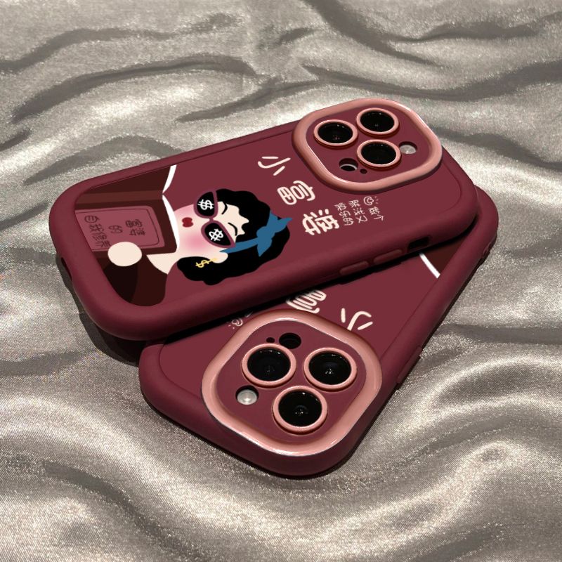 苹果15Promax/14/13全包iPhone12Pro快乐小富婆硅胶11Pro手机壳软