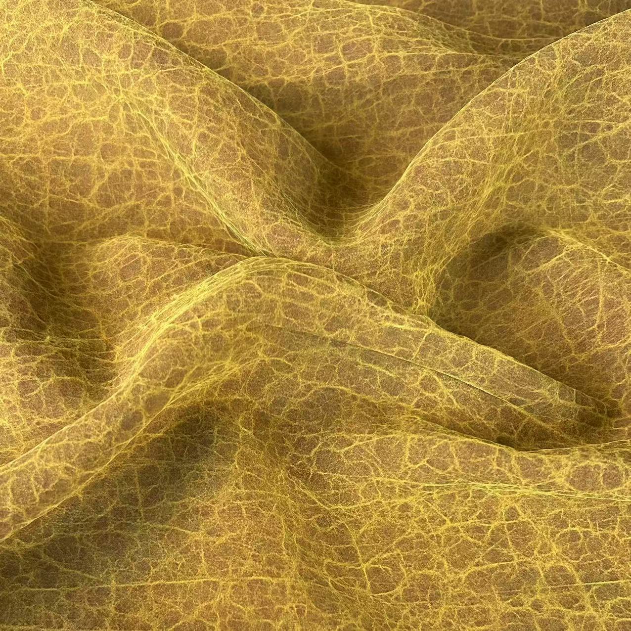 【老治丞专属】黄龟裂纹电力纺香云纱【1份0.5米，2米拍4份】