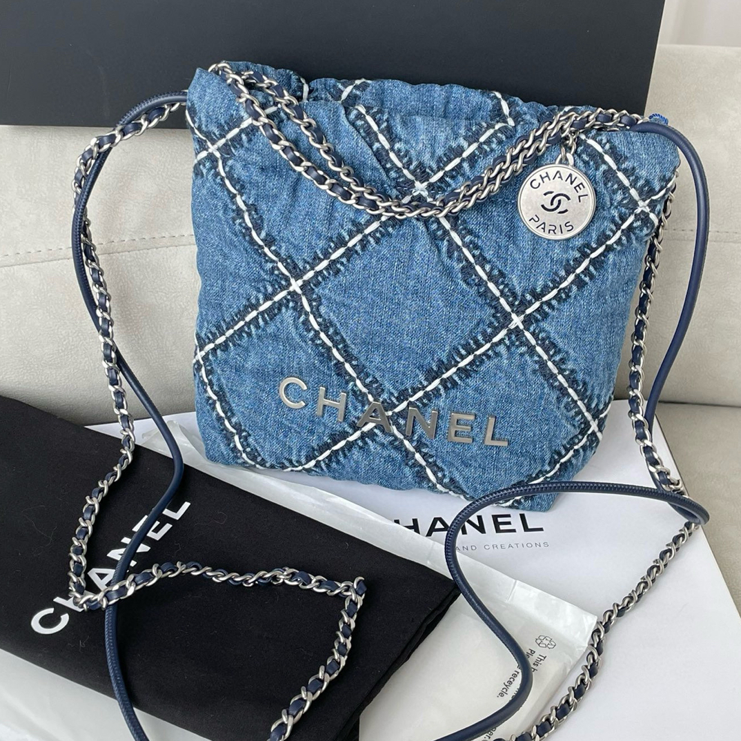 99新 Chanel/香奈儿 24p牛仔22bag mini芯片JM2-6818