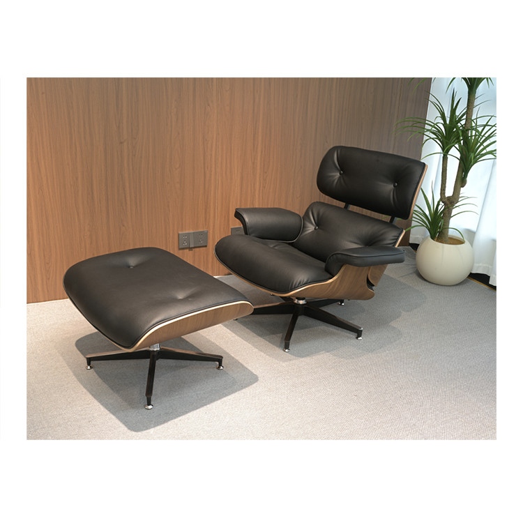 聚力经典单人沙发椅伊姆斯躺椅原版简约懒人真皮休闲椅子