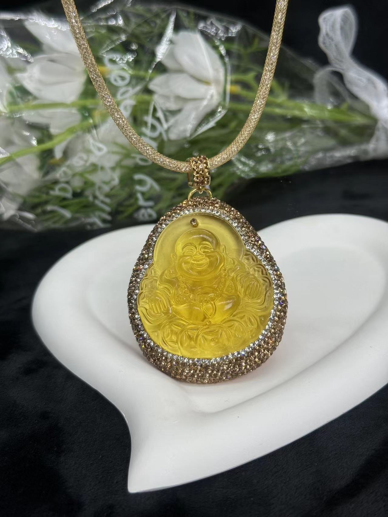 铜合金合成锆石吊坠 ZLH 欧美饰品SHL大佛公时尚轻奢百搭吊坠0116