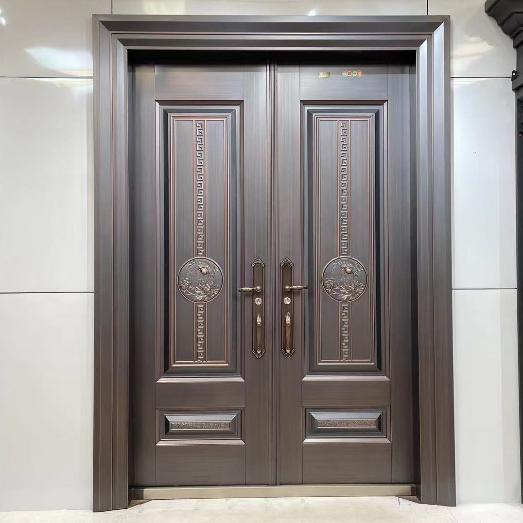 7号荣华富贵新款别墅大门农村自建房进户门新合金门铸铝门意向卡