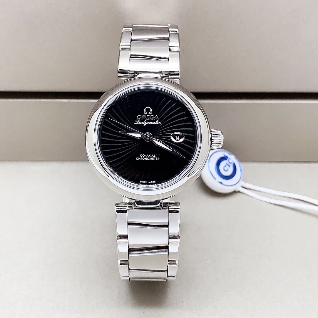 95新 Omega/欧米茄 碟飞系列/34mm/自动机械/经典女士手表