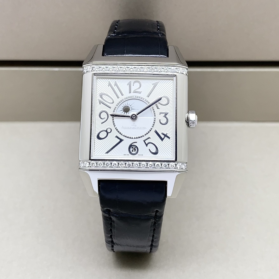 95新 Jaeger-LeCoultre/积家 翻转/42*28.8mm/原钻机械女士手表