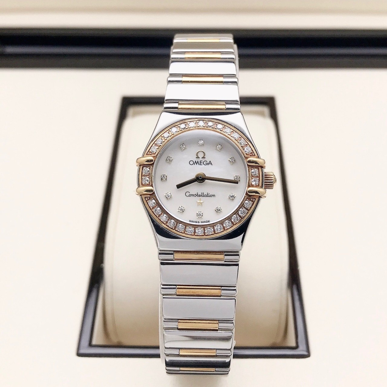 95新 Omega/欧米茄 星座/原钻女表/22.5mm/腕周155mm