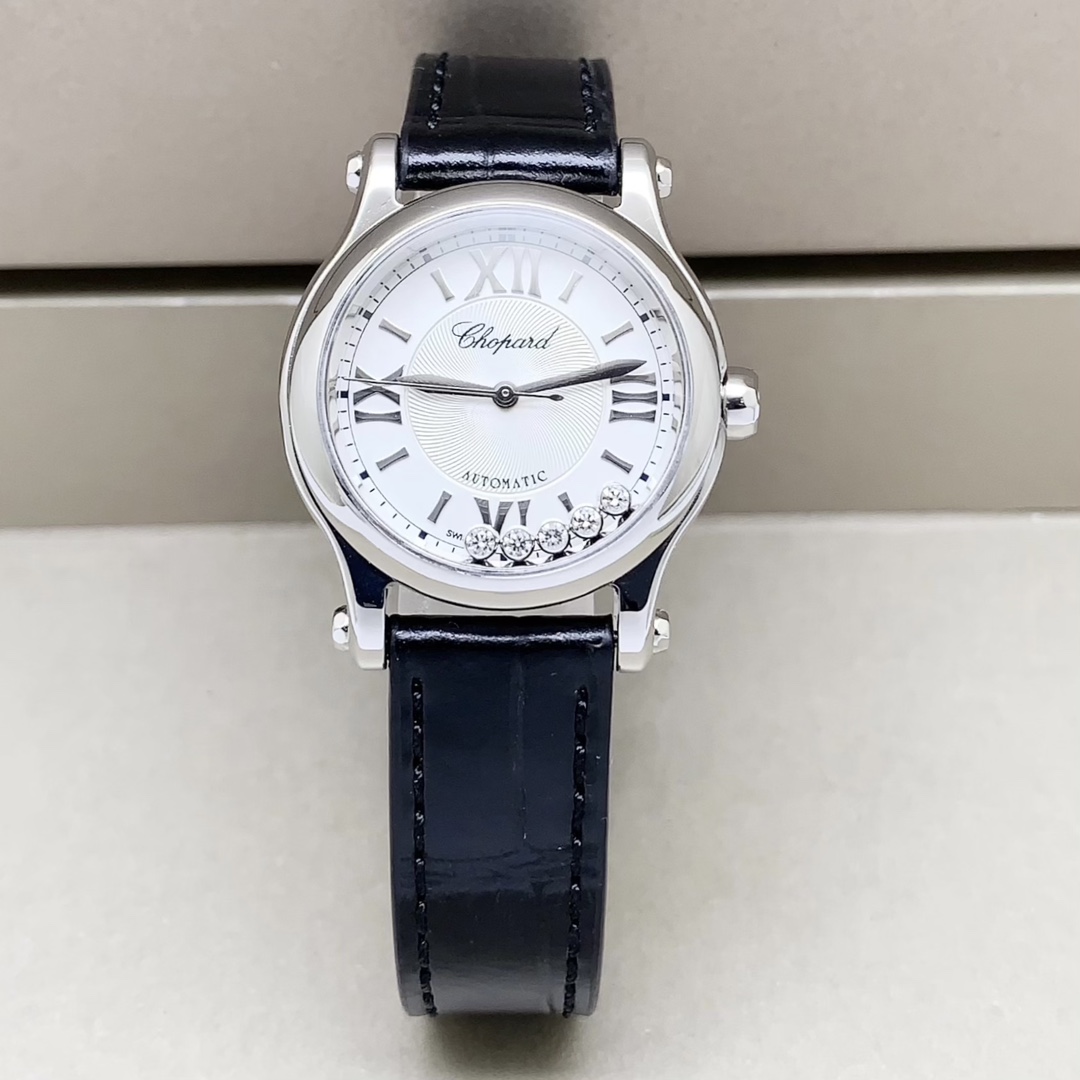 95新 Chopard/萧邦 快乐钻/30mm/自动机械/原钻/优雅时尚女士手表