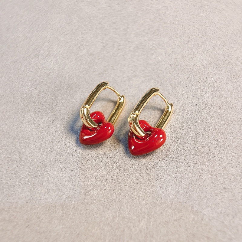 铜合金珐琅耳饰 【1777】米兰/洛蒂·芳汀/CUPID HEART/相遇巴黎耳环