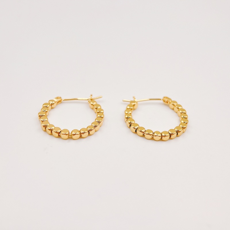 铜合金耳饰 【1617】小方块耳圈时尚小众耳环圈圈百搭气质ins金色