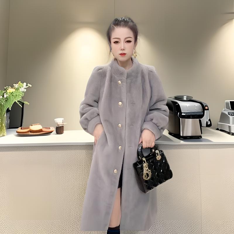 24804【江南小富婆】长款时尚女装外套