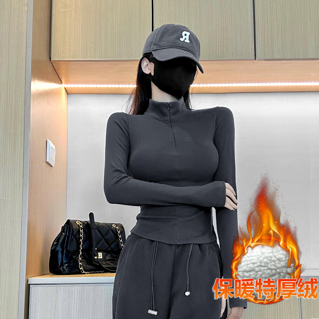 唐造S【26秋冬新款】加绒打底衫女士上衣可内搭外穿洋气T恤女装3038