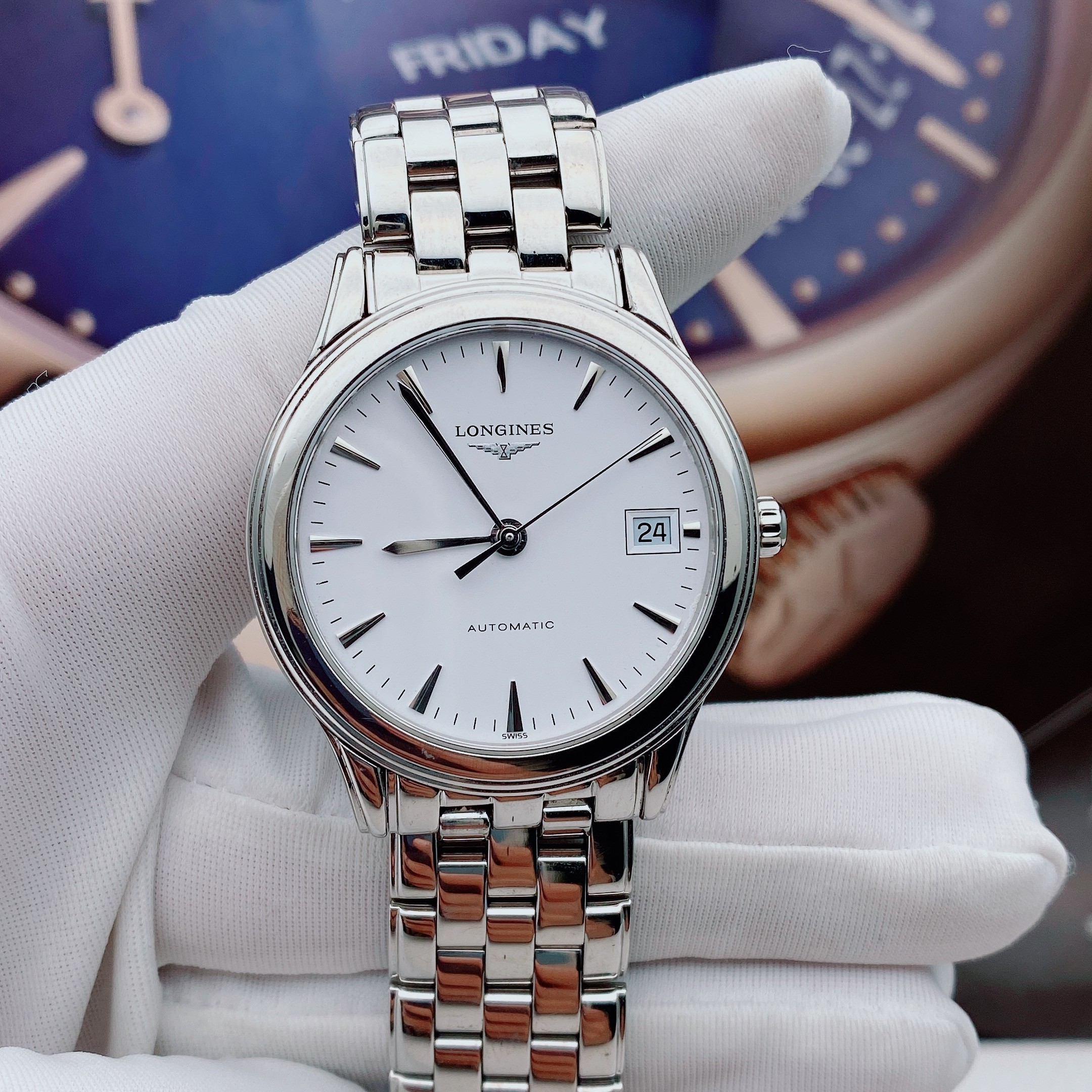  Longines/浪琴 浪琴军旗系列机械男表/表径36mm