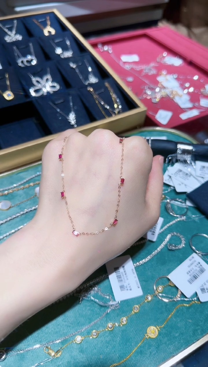 【闪购商品】红宝石套链18K金镶嵌精选01-红宝石套链