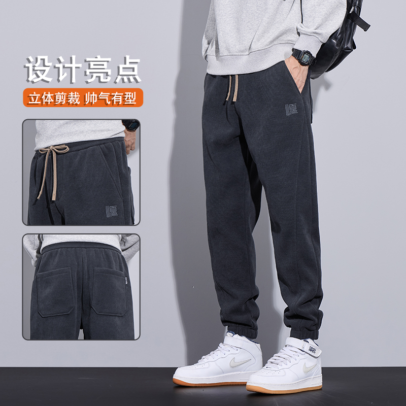 休闲裤男款爆款2025新款保暖裤男裤加绒裤男卫裤束脚裤男装裤子男商品图